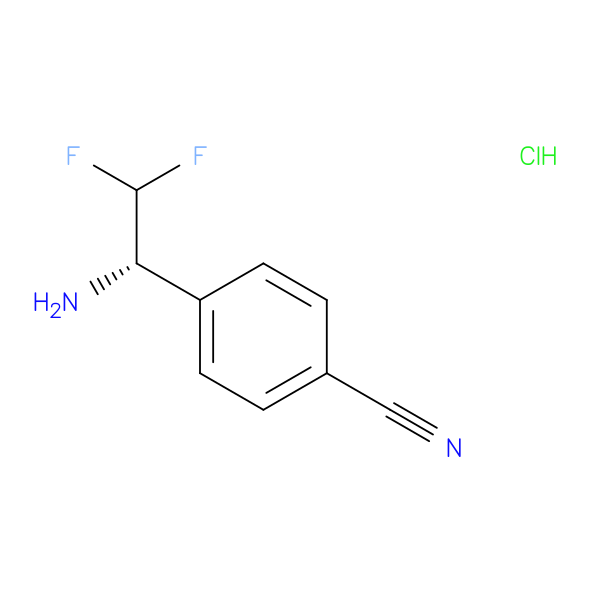 4-[(1S)-1-amino-2,2-difluoroethyl]benzonitrile hydrochloride