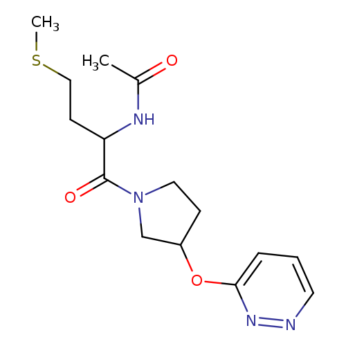 N-[4-(methylsulfanyl)-1-oxo-1-[3-(pyridazin-3-yloxy)pyrrolidin-1-yl]butan-2-yl]acetamide