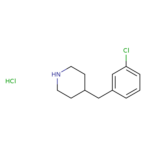 Piperidine, 4-[(3-chlorophenyl)methyl]-, hydrochloride (1:1)