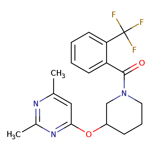 2,4-dimethyl-6-({1-[2-(trifluoromethyl)benzoyl]piperidin-3-yl}oxy)pyrimidine