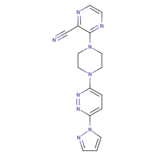 3-{4-[6-(1H-pyrazol-1-yl)pyridazin-3-yl]piperazin-1-yl}pyrazine-2-carbonitrile
