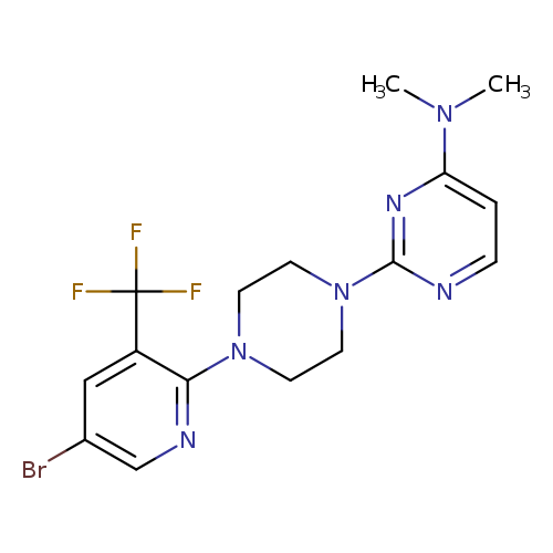 2-{4-[5-bromo-3-(trifluoromethyl)pyridin-2-yl]piperazin-1-yl}-N,N-dimethylpyrimidin-4-amine
