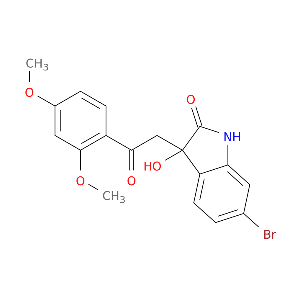 6-bromo-3-[2-(2,4-dimethoxyphenyl)-2-oxoethyl]-3-hydroxy-2,3-dihydro-1H-indol-2-one