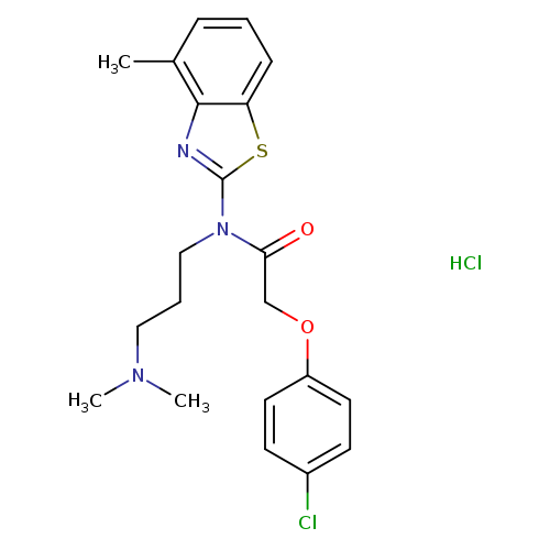 2-(4-chlorophenoxy)-N-[3-(dimethylamino)propyl]-N-(4-methyl-1,3-benzothiazol-2-yl)acetamide hydrochloride