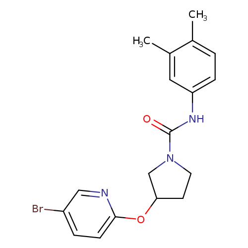 3-[(5-bromopyridin-2-yl)oxy]-N-(3,4-dimethylphenyl)pyrrolidine-1-carboxamide