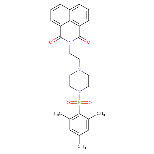 3-{2-[4-(2,4,6-trimethylbenzenesulfonyl)piperazin-1-yl]ethyl}-3-azatricyclo[7.3.1.0^{5,13}]trideca-1(13),5,7,9,11-pentaene-2,4-dione