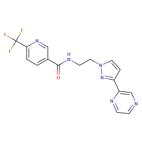 N-{2-[3-(pyrazin-2-yl)-1H-pyrazol-1-yl]ethyl}-6-(trifluoromethyl)pyridine-3-carboxamide