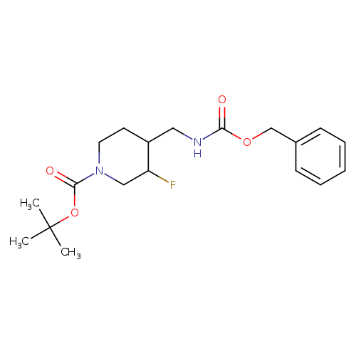 1-Piperidinecarboxylic acid, 3-fluoro-4-[[[(phenylmethoxy)carbonyl]amino]methyl]-, 1,1-dimethylethyl ester