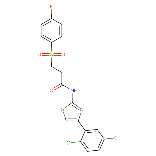N-[4-(2,5-dichlorophenyl)-1,3-thiazol-2-yl]-3-(4-fluorobenzenesulfonyl)propanamide