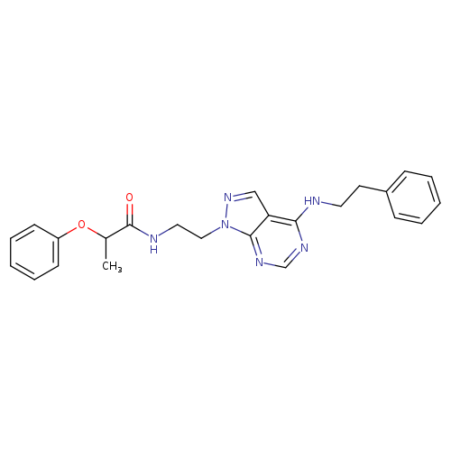 2-phenoxy-N-(2-{4-[(2-phenylethyl)amino]-1H-pyrazolo[3,4-d]pyrimidin-1-yl}ethyl)propanamide