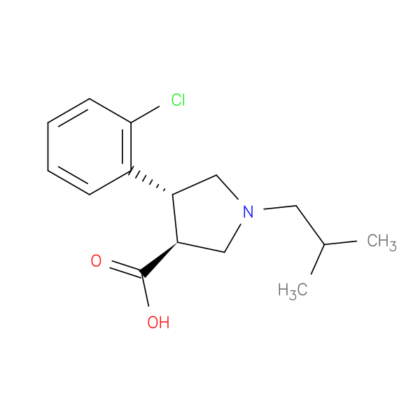(3S,4R)-4-(2-Chlorophenyl)-1-isobutylpyrrolidine-3-carboxylic acid