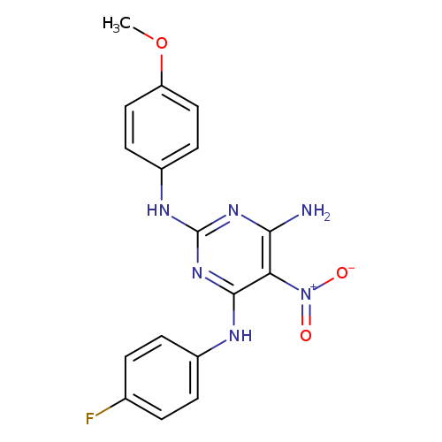 N4-(4-fluorophenyl)-N2-(4-methoxyphenyl)-5-nitropyrimidine-2,4,6-triamine