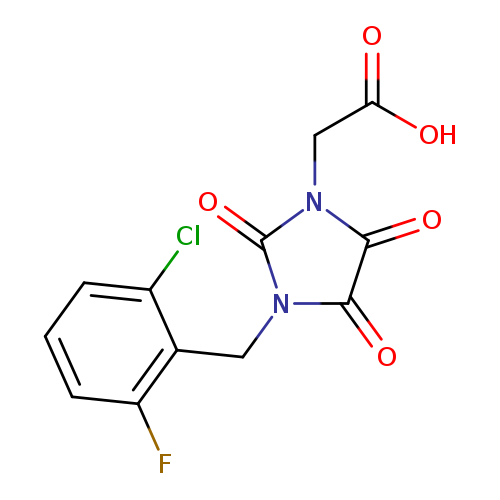 2-{3-[(2-chloro-6-fluorophenyl)methyl]-2,4,5-trioxoimidazolidin-1-yl}acetic acid
