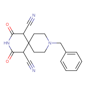 3,9-Diazaspiro[5.5]undecane-1,5-dicarbonitrile, 2,4-dioxo-9-(phenylmethyl)-