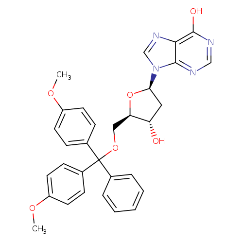 5′-O-[Bis(4-methoxyphenyl)phenylmethyl]-2′-deoxyinosine