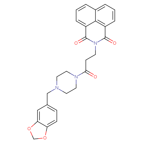 3-(3-{4-[(2H-1,3-benzodioxol-5-yl)methyl]piperazin-1-yl}-3-oxopropyl)-3-azatricyclo[7.3.1.0^{5,13}]trideca-1(12),5,7,9(13),10-pentaene-2,4-dione