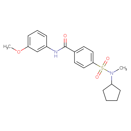 4-[cyclopentyl(methyl)sulfamoyl]-N-(3-methoxyphenyl)benzamide