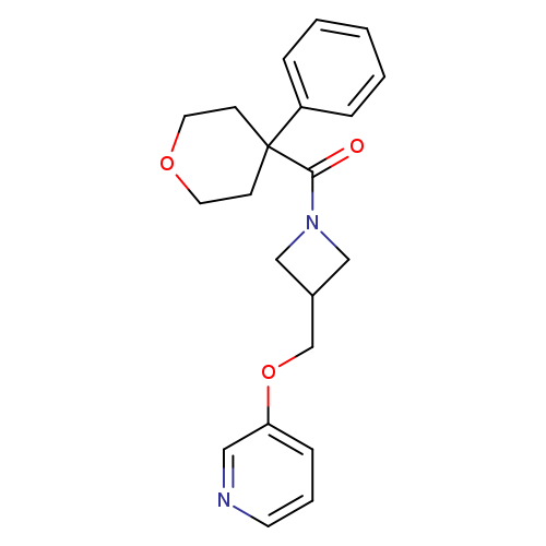 3-{[1-(4-phenyloxane-4-carbonyl)azetidin-3-yl]methoxy}pyridine