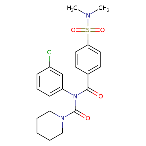 N-(3-chlorophenyl)-4-(dimethylsulfamoyl)-N-(piperidine-1-carbonyl)benzamide