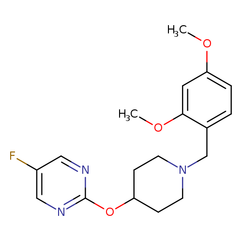 2-({1-[(2,4-dimethoxyphenyl)methyl]piperidin-4-yl}oxy)-5-fluoropyrimidine