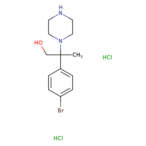 2-(4-bromophenyl)-2-(piperazin-1-yl)propan-1-ol dihydrochloride