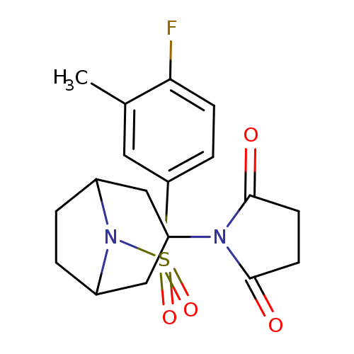 1-[8-(4-fluoro-3-methylbenzenesulfonyl)-8-azabicyclo[3.2.1]octan-3-yl]pyrrolidine-2,5-dione
