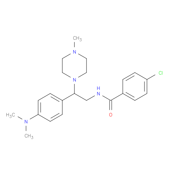 4-chloro-N-{2-[4-(dimethylamino)phenyl]-2-(4-methylpiperazin-1-yl)ethyl}benzamide