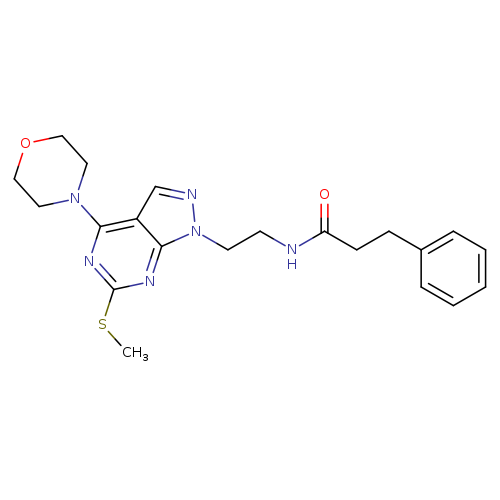 N-{2-[6-(methylsulfanyl)-4-(morpholin-4-yl)-1H-pyrazolo[3,4-d]pyrimidin-1-yl]ethyl}-3-phenylpropanamide