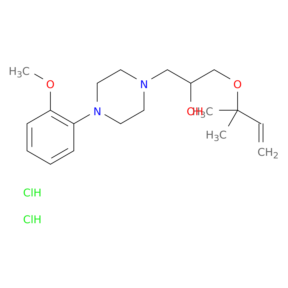 1-[4-(2-methoxyphenyl)piperazin-1-yl]-3-[(2-methylbut-3-en-2-yl)oxy]propan-2-ol dihydrochloride