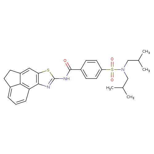 4-[bis(2-methylpropyl)sulfamoyl]-N-{5-thia-3-azatetracyclo[6.6.1.0^{2,6}.0^{11,15}]pentadeca-1(15),2(6),3,7,11,13-hexaen-4-yl}benzamide