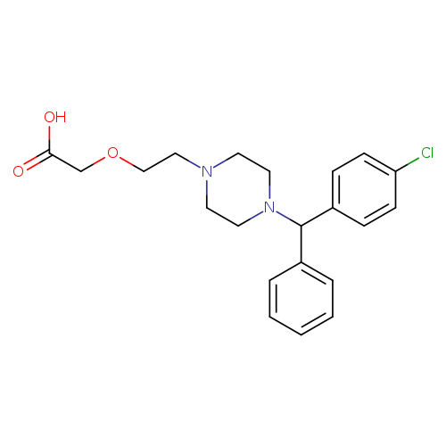 2-[2-[4-[(4-chlorophenyl)-phenyl-methyl]piperazin-1-yl]ethoxy]acetic acid dihydrichloride
