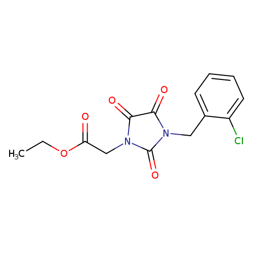 ethyl 2-{3-[(2-chlorophenyl)methyl]-2,4,5-trioxoimidazolidin-1-yl}acetate