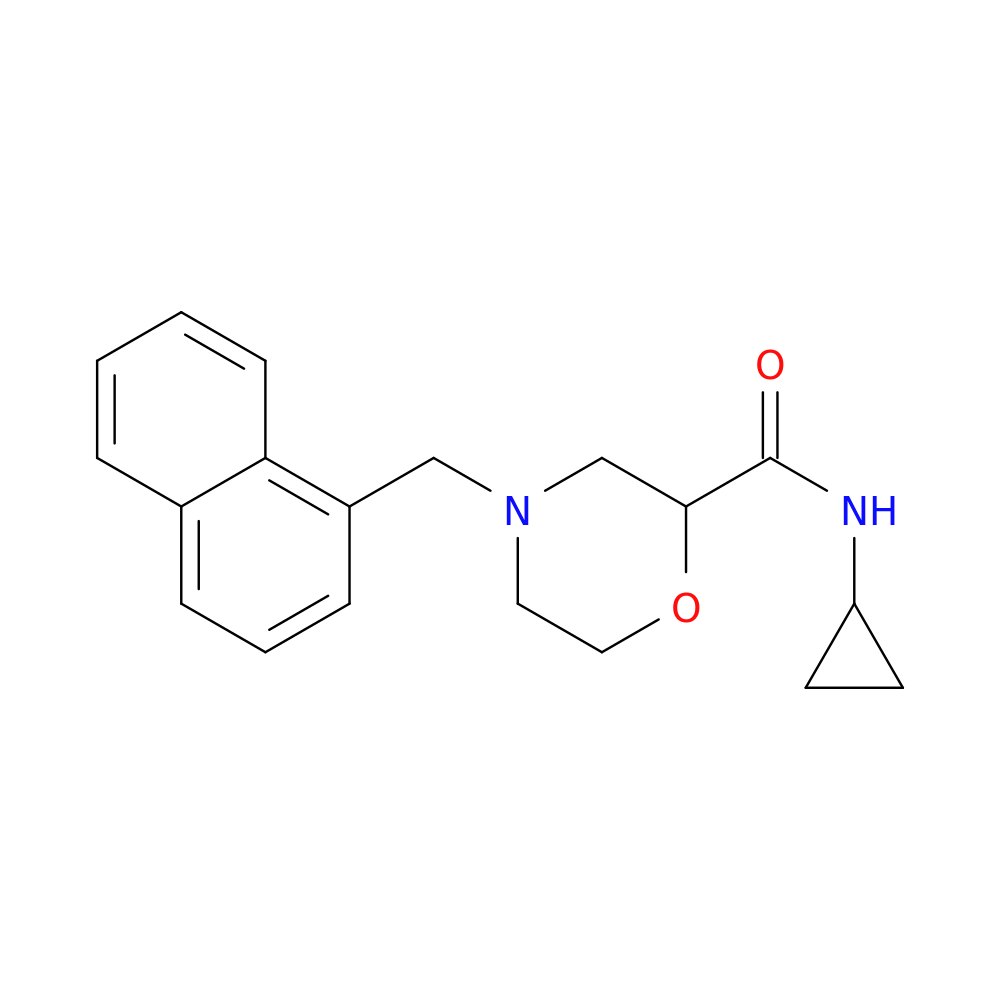 N-cyclopropyl-4-[(naphthalen-1-yl)methyl]morpholine-2-carboxamide