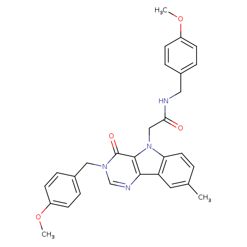 N-[(4-methoxyphenyl)methyl]-2-{3-[(4-methoxyphenyl)methyl]-8-methyl-4-oxo-3H,4H,5H-pyrimido[5,4-b]indol-5-yl}acetamide