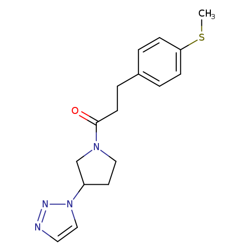 3-[4-(methylsulfanyl)phenyl]-1-[3-(1H-1,2,3-triazol-1-yl)pyrrolidin-1-yl]propan-1-one