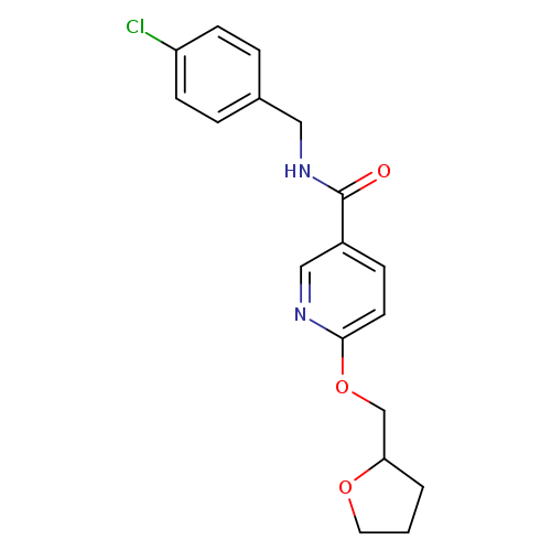 N-[(4-chlorophenyl)methyl]-6-[(oxolan-2-yl)methoxy]pyridine-3-carboxamide