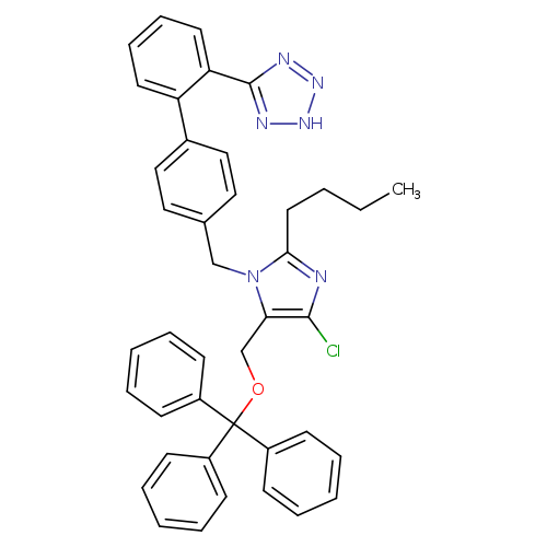 2H-Tetrazole, 5-[4'-[[2-butyl-4-chloro-5-[(triphenylmethoxy)methyl]-1H-imidazol-1-yl]methyl][1,1'-biphenyl]-2-yl]-