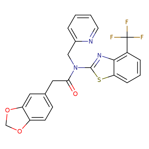 2-(2H-1,3-benzodioxol-5-yl)-N-[(pyridin-2-yl)methyl]-N-[4-(trifluoromethyl)-1,3-benzothiazol-2-yl]acetamide