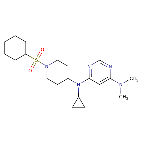 N4-[1-(cyclohexanesulfonyl)piperidin-4-yl]-N4-cyclopropyl-N6,N6-dimethylpyrimidine-4,6-diamine