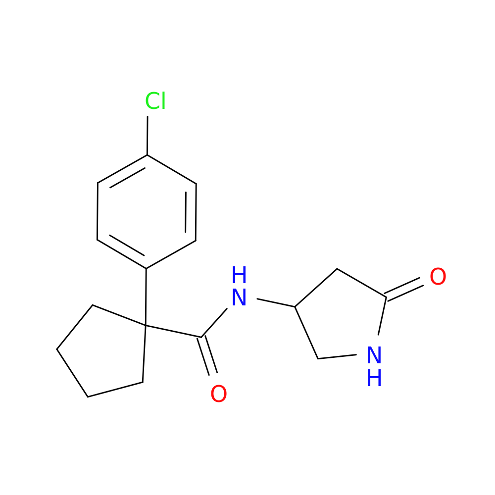 1-(4-chlorophenyl)-N-(5-oxopyrrolidin-3-yl)cyclopentane-1-carboxamide