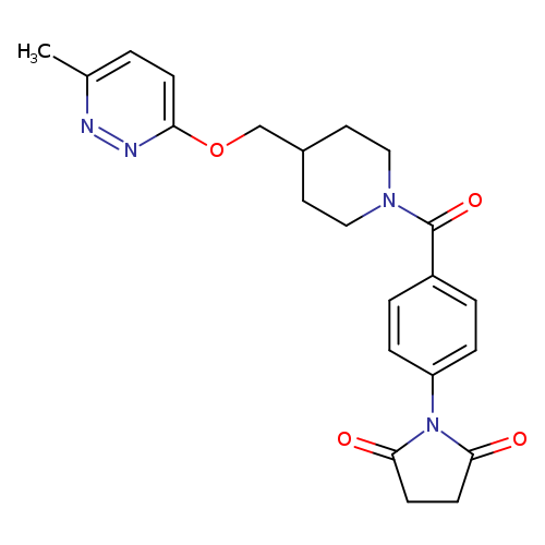 1-[4-(4-{[(6-methylpyridazin-3-yl)oxy]methyl}piperidine-1-carbonyl)phenyl]pyrrolidine-2,5-dione