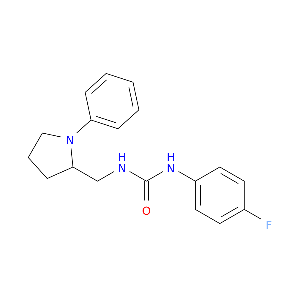 1-(4-fluorophenyl)-3-[(1-phenylpyrrolidin-2-yl)methyl]urea