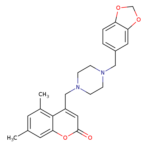 4-({4-[(2H-1,3-benzodioxol-5-yl)methyl]piperazin-1-yl}methyl)-5,7-dimethyl-2H-chromen-2-one
