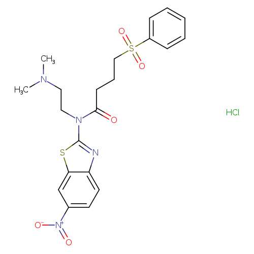 4-(benzenesulfonyl)-N-[2-(dimethylamino)ethyl]-N-(6-nitro-1,3-benzothiazol-2-yl)butanamide hydrochloride