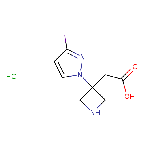 2-[3-(3-iodo-1H-pyrazol-1-yl)azetidin-3-yl]acetic acid hydrochloride
