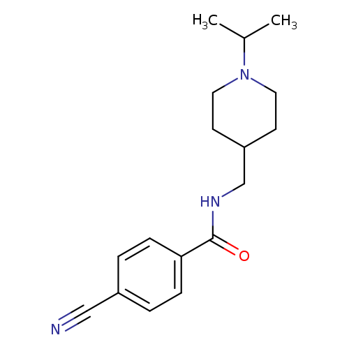 4-cyano-N-{[1-(propan-2-yl)piperidin-4-yl]methyl}benzamide