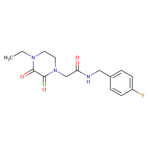 2-(4-ethyl-2,3-dioxopiperazin-1-yl)-N-[(4-fluorophenyl)methyl]acetamide