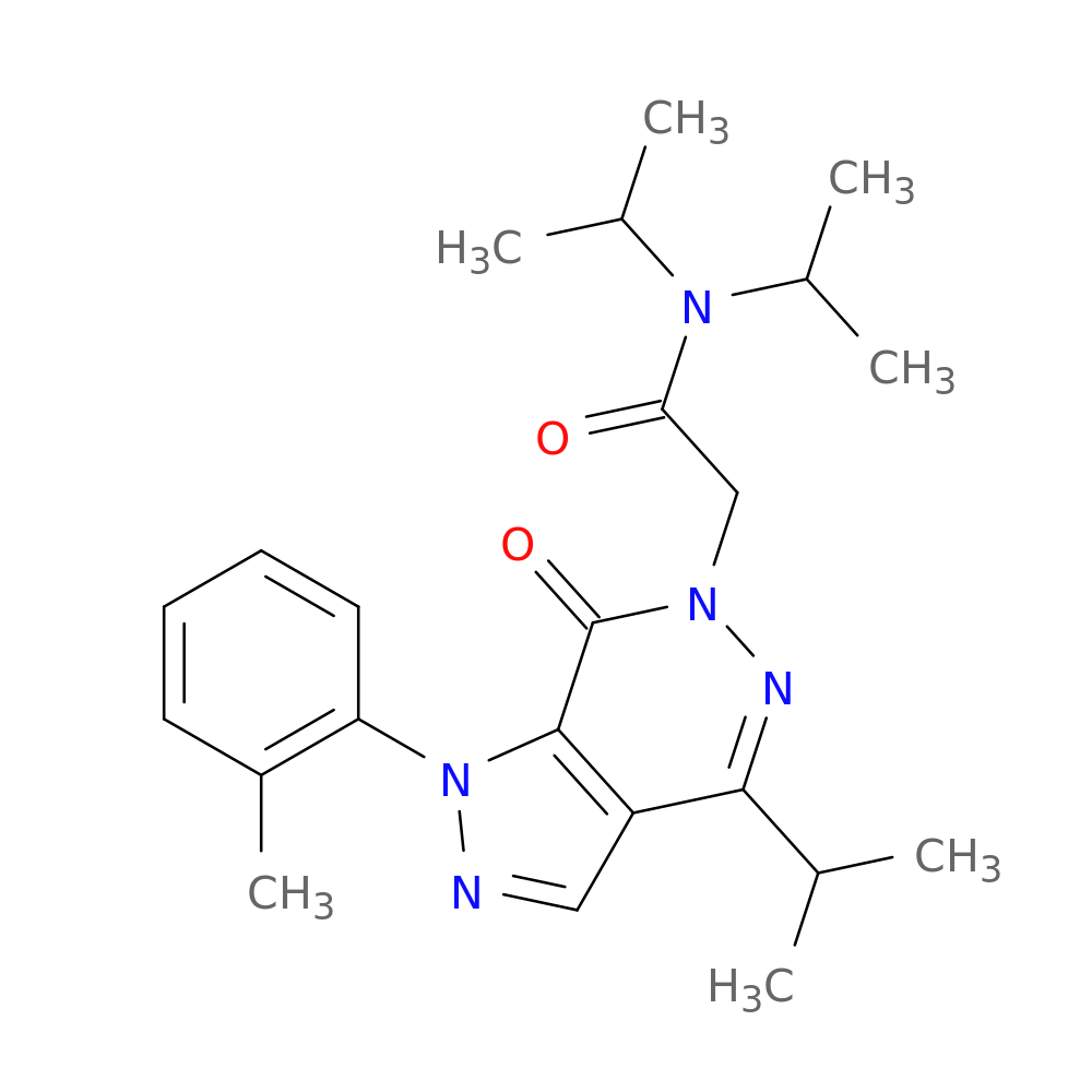 2-[1-(2-methylphenyl)-7-oxo-4-(propan-2-yl)-1H,6H,7H-pyrazolo[3,4-d]pyridazin-6-yl]-N,N-bis(propan-2-yl)acetamide