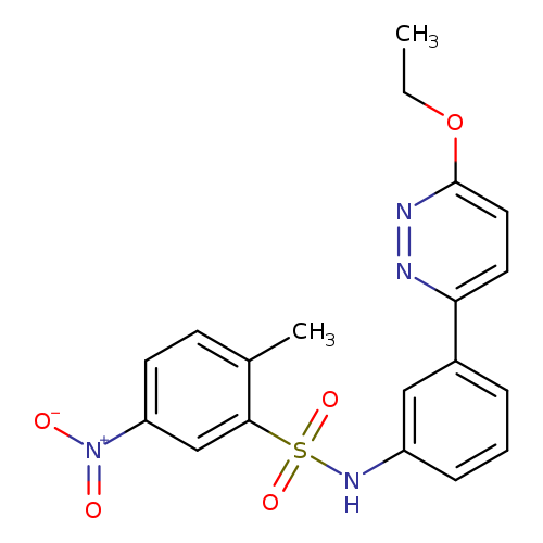 N-[3-(6-ethoxypyridazin-3-yl)phenyl]-2-methyl-5-nitrobenzene-1-sulfonamide