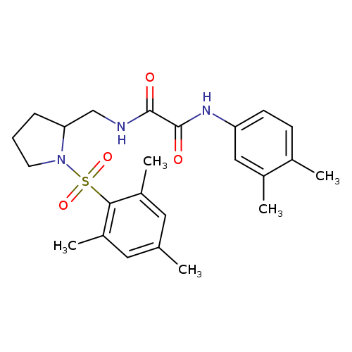 N'-(3,4-dimethylphenyl)-N-{[1-(2,4,6-trimethylbenzenesulfonyl)pyrrolidin-2-yl]methyl}ethanediamide